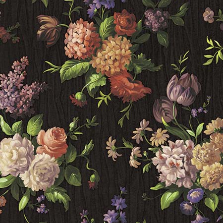 82040-5.jpg 82040-5 Classic Black Floral Wallpaper - الصورة 1